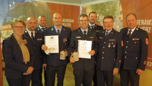 Daniel Haider und Stefan Klein leisten seit 25 Jahren den aktiven Dienst.